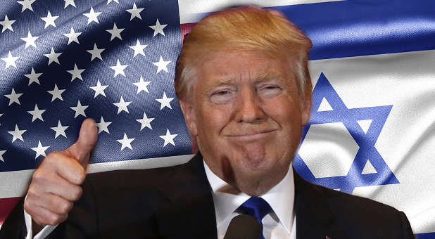 Česká společnost přátel Izraele WEB-Reuters-Donald-Trump-Israel-Flag Trump Mulling Mideast Peace Conference HonestReporting.com  