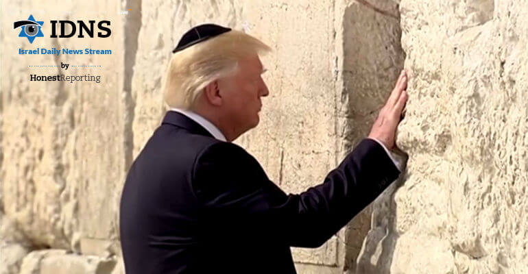 Česká společnost přátel Izraele trump-s-capou Trump Visits Jerusalem Holy Sites HonestReporting.com  